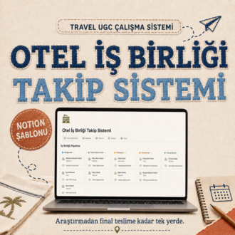 Otel İş Birliği Takip Sistemi | Notion Şablonu
