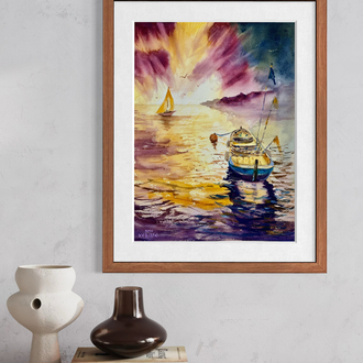 As the Sun Sets, 38x28 cm