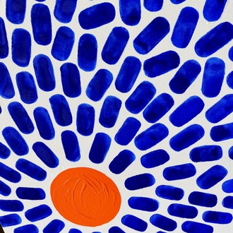 Ultramarine Twin, 100x70cm
