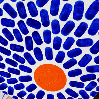 Ultramarine Twin, 100x70cm