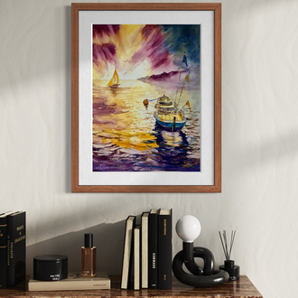 As the Sun Sets, 38x28 cm
