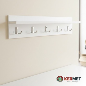 KermetHome Askılık Portmanto Hol Koridor Askılık Metal Askı 70 cm GRİ KANCALI