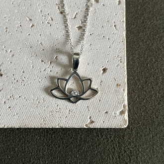 Lotus Gümüş Kolye