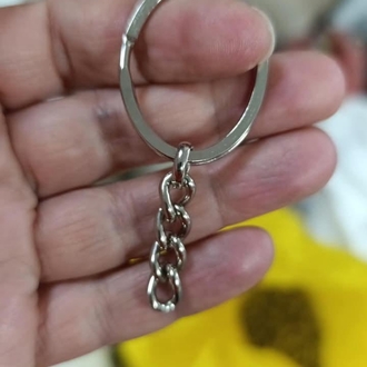 30mm Elips zincirli Ezme nikel anahtarlık
