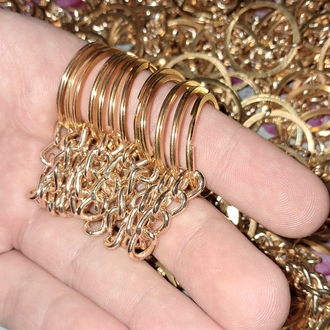 30mm Elips zincirli Ezme sarı anahtarlık