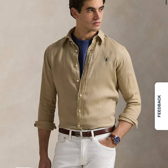 POLO RALPH LAUREN KETEN GÖMLEK İMZA MİDİLLİ NAKIŞ ORJ SERİES