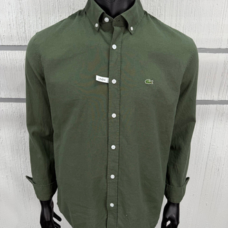 LACOSTE KETEN GÖMLEK TİMSAH NAKIŞ İŞLEMELİ RAHAT KALIP