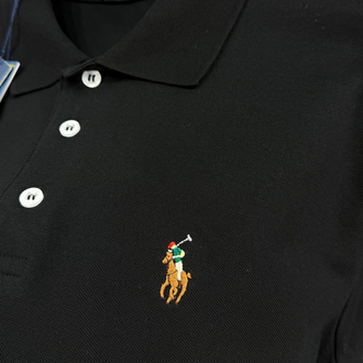 POLO RALPH LAUREN MİDİLLİ İMZA NAKIŞ PİKE PAMUK KUMAŞ YANLAR YIRTMAÇLI ORJ SERİES