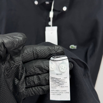 LACOSTE KETEN GÖMLEK TİMSAH NAKIŞ İŞLEMELİ RAHAT KALIP