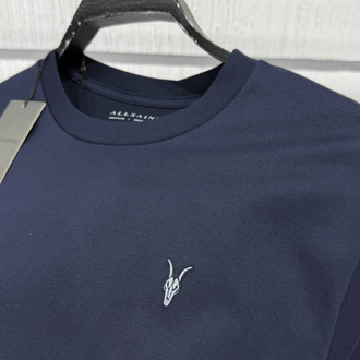 ALLSAINT NAKIŞ LOGOLU TSHIRT PAMUK PIMA  KUMAŞ REGULAR FIT