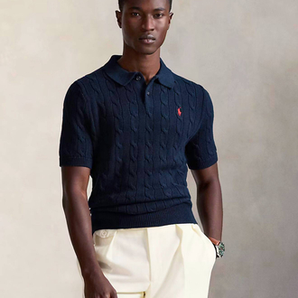 POLO RALPH LAUREN POLO YAKA %100 PAMUK TRİKO SAÇ ÖRGÜLÜ NAKIŞ LOGO ORJ SERİES