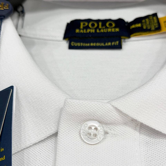 POLO RALPH LAUREN DOG NAKIŞ İŞLEMELİ PAMUK PİKE KUMAŞ POLO YAKA
