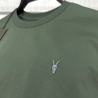 ALLSAINT NAKIŞ LOGOLU TSHIRT PAMUK PIMA  KUMAŞ REGULAR FIT
