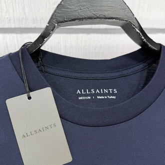 ALLSAINT NAKIŞ LOGOLU TSHIRT PAMUK PIMA  KUMAŞ REGULAR FIT