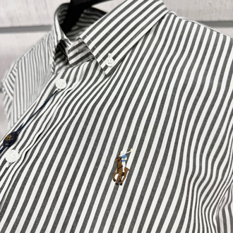 PL RALPH LAUREN ÇİZGİ DESEN DETAYLI GÖMLEK NAKIŞ LOGO