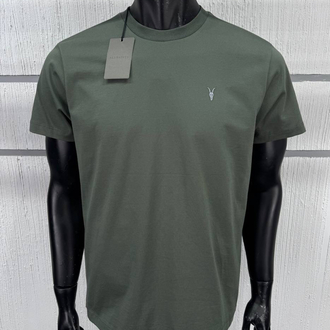 ALLSAINT NAKIŞ LOGOLU TSHIRT PAMUK PIMA  KUMAŞ REGULAR FIT
