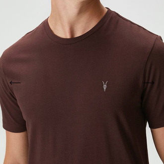 ALLSAINT NAKIŞ LOGOLU TSHIRT PAMUK PIMA KUMAŞ REGULAR FIT