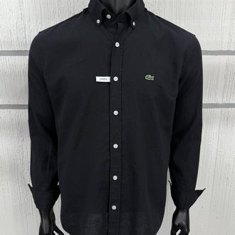 LACOSTE KETEN GÖMLEK TİMSAH NAKIŞ İŞLEMELİ RAHAT KALIP