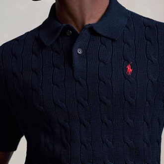 POLO RALPH LAUREN POLO YAKA %100 PAMUK TRİKO SAÇ ÖRGÜLÜ NAKIŞ LOGO ORJ SERİES