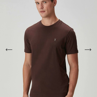 ALLSAINT NAKIŞ LOGOLU TSHIRT PAMUK PIMA KUMAŞ REGULAR FIT
