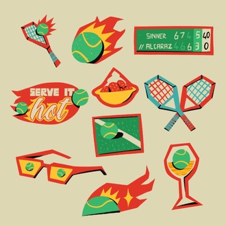 Hot Shot - Tennis Sticker Pack
