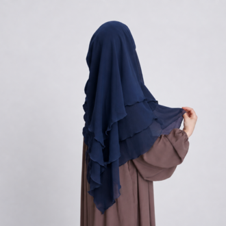 KHİMAR KISA SUFLE (LACİVERT)