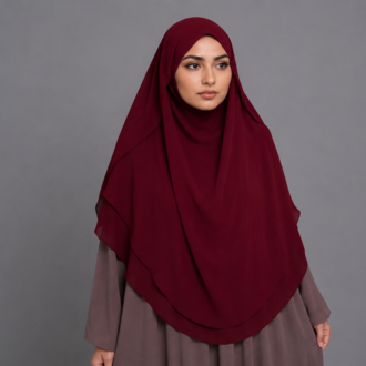 KHİMAR GÖLGELİ OVAL SUFLE (BORDO)