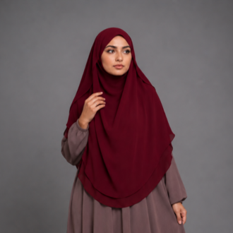 KHİMAR GÖLGELİ OVAL SUFLE (BORDO)