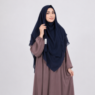 KHİMAR KISA SUFLE (LACİVERT)