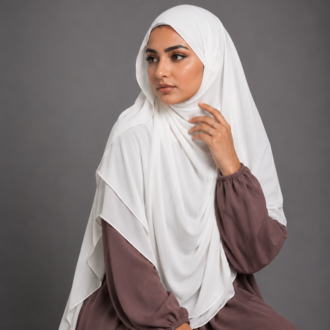 KHİMAR GÖLGELİ OVAL SUFLE (BEYAZ EKRU)