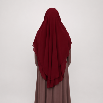KHİMAR GÖLGELİ OVAL SUFLE (BORDO)