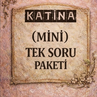 KATİNA MİNİ TEK SORU (Net Cevap Paketi)