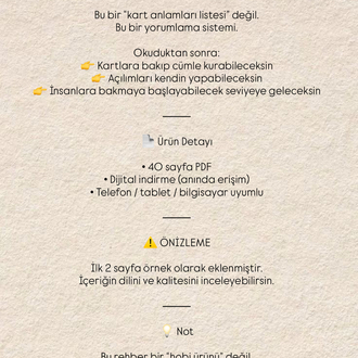 TAROT ÖĞREN | KENDİ AÇILIMINI YAP REHBERİ (PDF) 