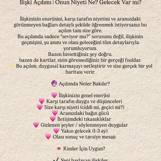 İLİŞKİ AÇILIMI (Duygular + Süreç + Sonuç)