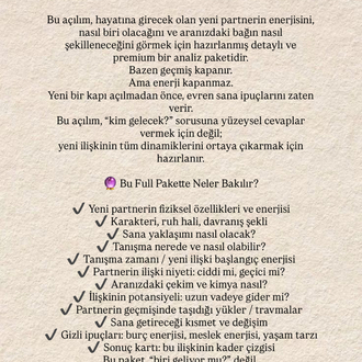 YENİ İLİŞKİ /NEXT PARTNER AÇILIMI (Kim? Ne Zaman?)