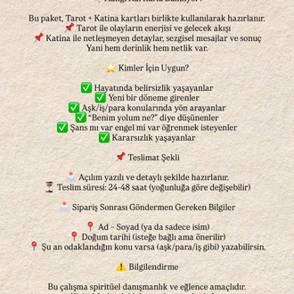 GENEL AÇILIM (Aşk + Para + Kariyer Genel Bakış)