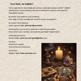TAROT ÖĞREN | KENDİ AÇILIMINI YAP REHBERİ (PDF) 