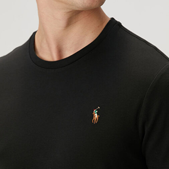 PRL Embrodied Basic T-Shirt Black
