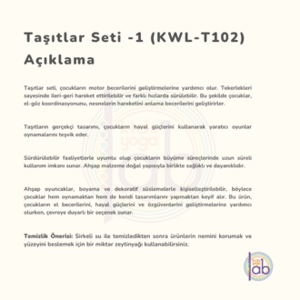 Taşıtlar Seti - Uçak, Helikopter, Minibüs, Otomobil Ahşap Oyuncaklar