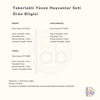 Tekerlekli Yüzen Hayvanlar Seti
