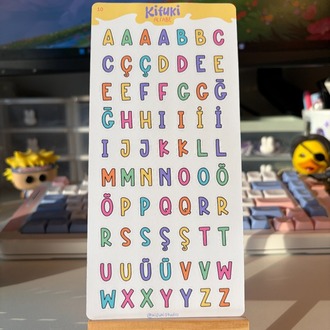 alfabe sticker sheet