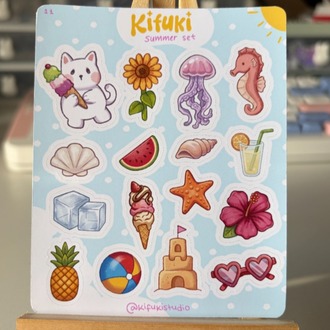 summer sticker sheet