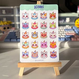 cat moods sticker sheet