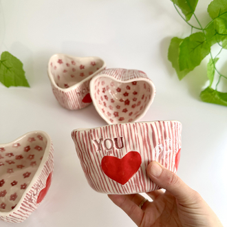 Always You – El Yapımı Kalp Formlu Seramik Kupa