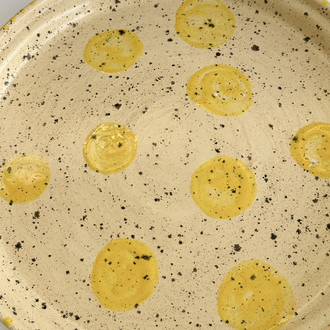 Lemon Dot Sunum Tabağı – El Yapımı Seramik Tabak