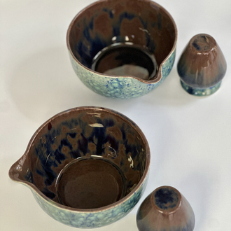 Peacock Matcha Bowl & Whisk Tutucu