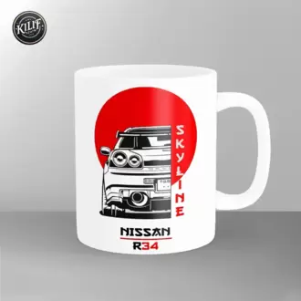 Nissan Skyline R34 Japon Efsanesi — Baskılı Kupa Bardak