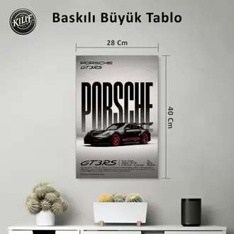 Porsche GT3 RS Dark Red Edition — Baskılı Büyük Tablo (40x28 cm)