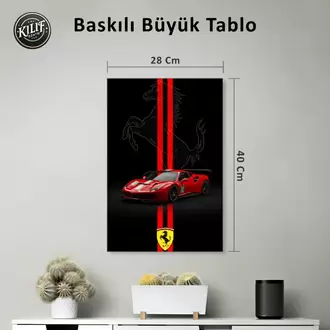 Ferrari Scuderia İkonik İtalyan — Baskılı Büyük Tablo (40x28 cm)