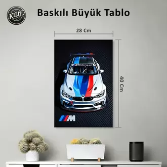BMW M Motorsport Carbon Bakış — Baskılı Büyük Tablo (40x28 cm)